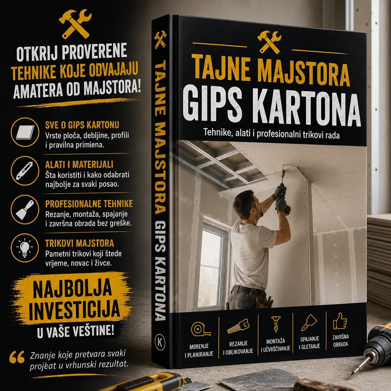 gips karton radovi ⚒️ TAJNE MAJSTORA ZA GIPS KARTONSKE PLASTONE ✅Tehnike, alati i profesionalni trikovi za rad - Slika 1